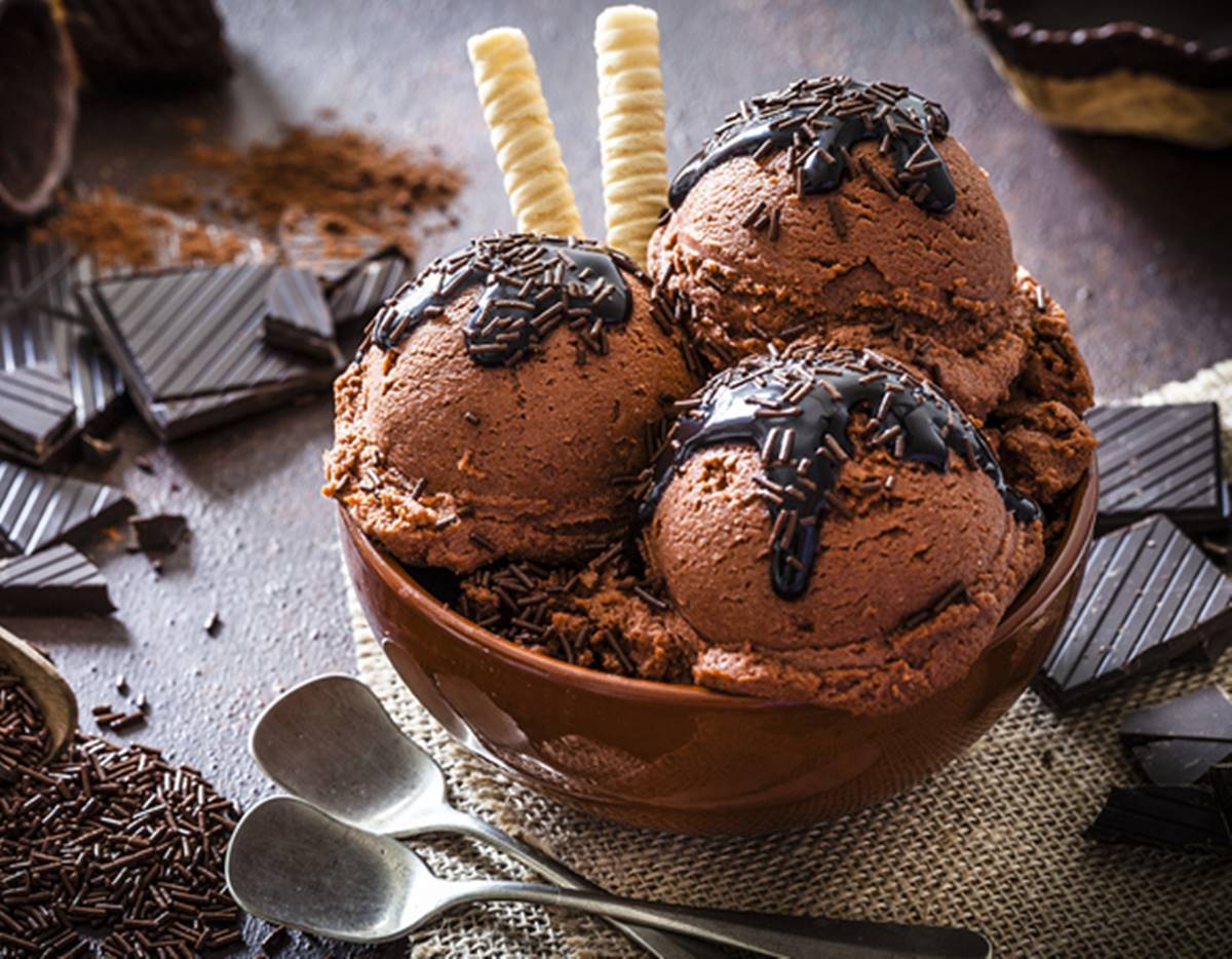 receita sorvete fit de chocolate